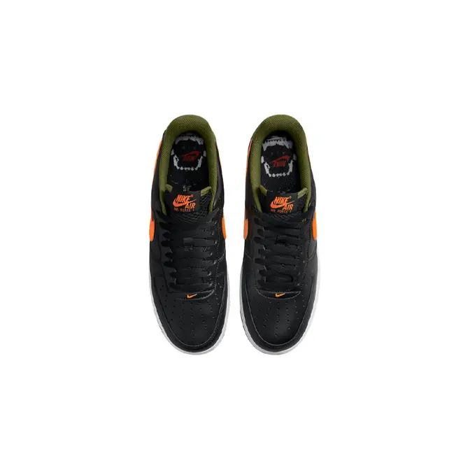Nike Air Force 1 '07 LV8 “Hoops” Black Total Orange DH7440-001 Size 10.5