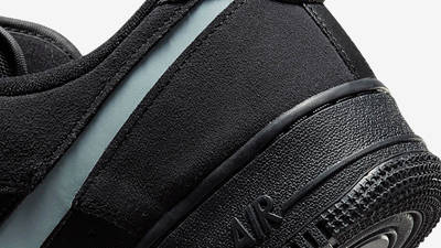 Nike Air Force 1 Low Reflective Swoosh Black Closeup