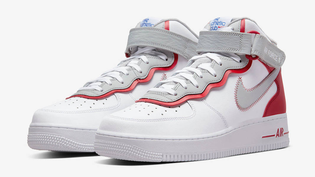 Nike Air Force 1 Mid Athletic Club White Red | Where To Buy | DH7451-100