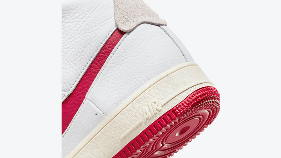 Nike Air Force 1 Strapless White Gym Red DC3590-100 Detail 2