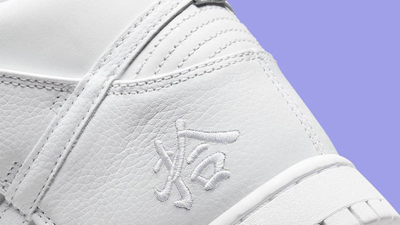 Nike Dunk High Woven Tongue Triple White Detail 2