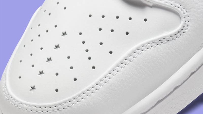 Nike Dunk High Woven Tongue Triple White Detail 3