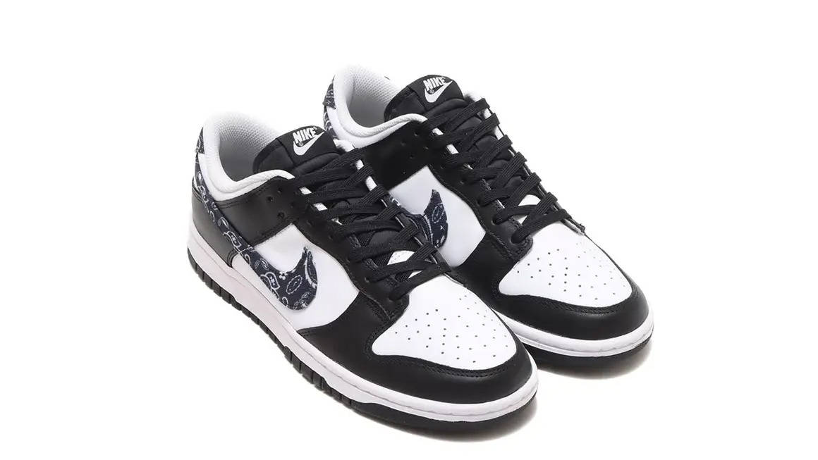 Nike Dunk Low Black White Paisley