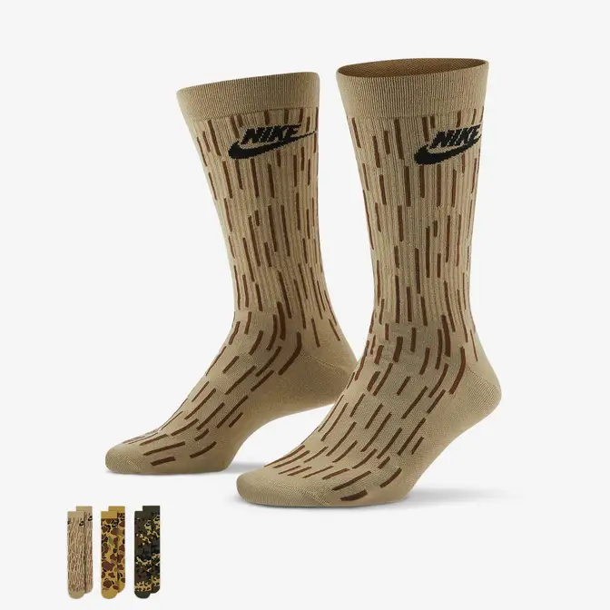 Nike Everyday Essential Camo Print Crew Socks | Where To Buy | DH3414 ...