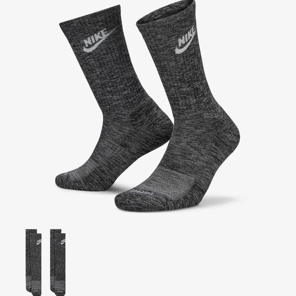 Nike Everyday Plus Cushioned Outdoor Crew Socks - Black | The Sole Supplier