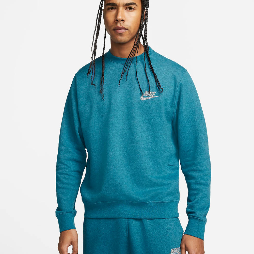 Nike Sportswear Fleece Crew Sweatshirt - Marina | The Sole Supplier