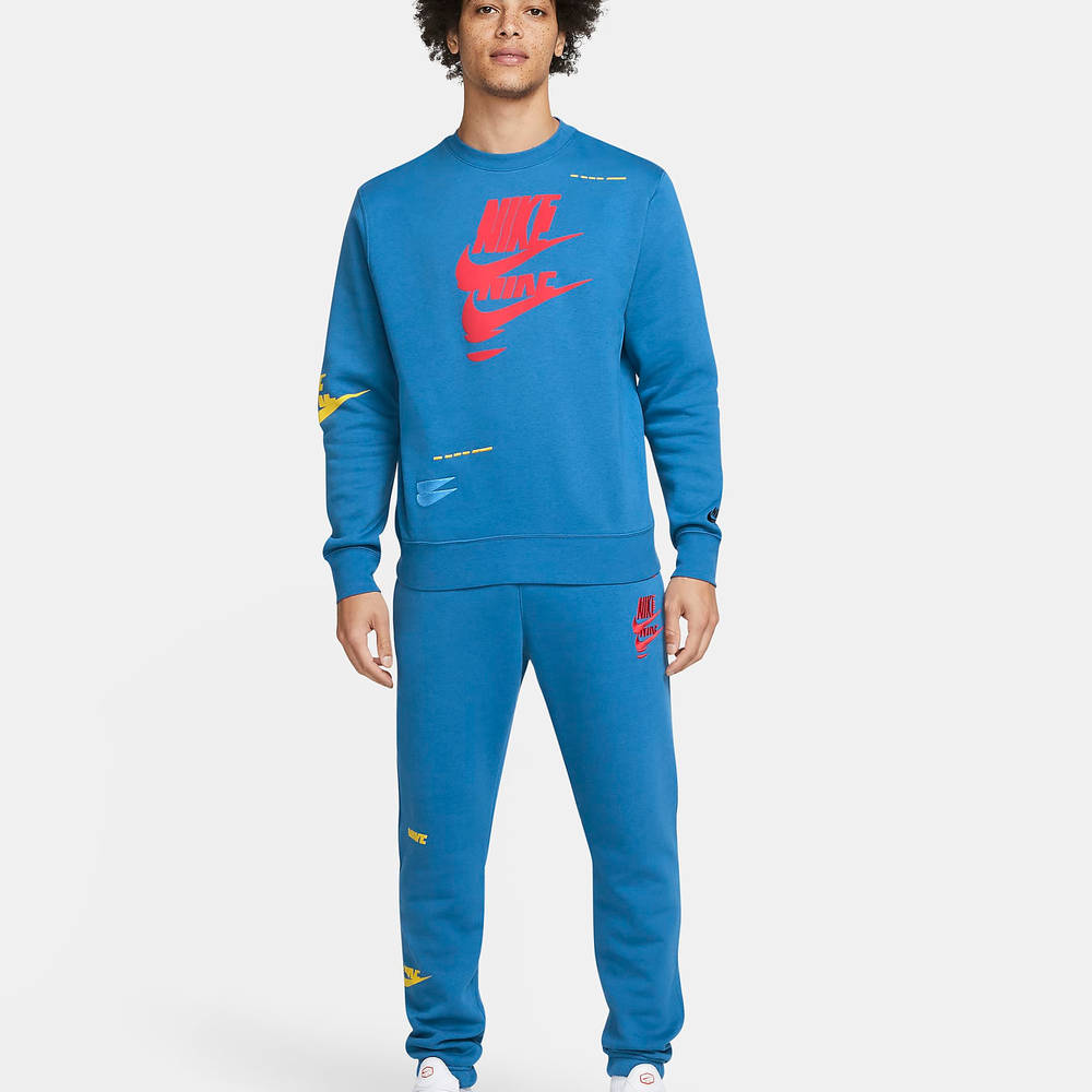 Nike Sportswear Sport Essentials+ Fleece Crew Sweatshirt - Dark Marina ...