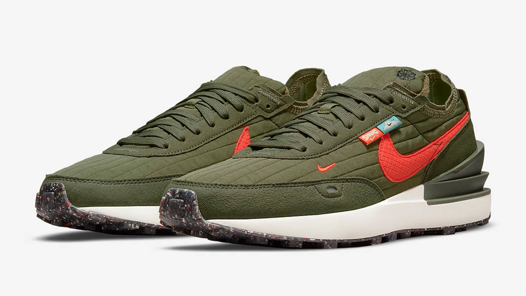 Nike Waffle One Medium Olive DC8890-200 Side