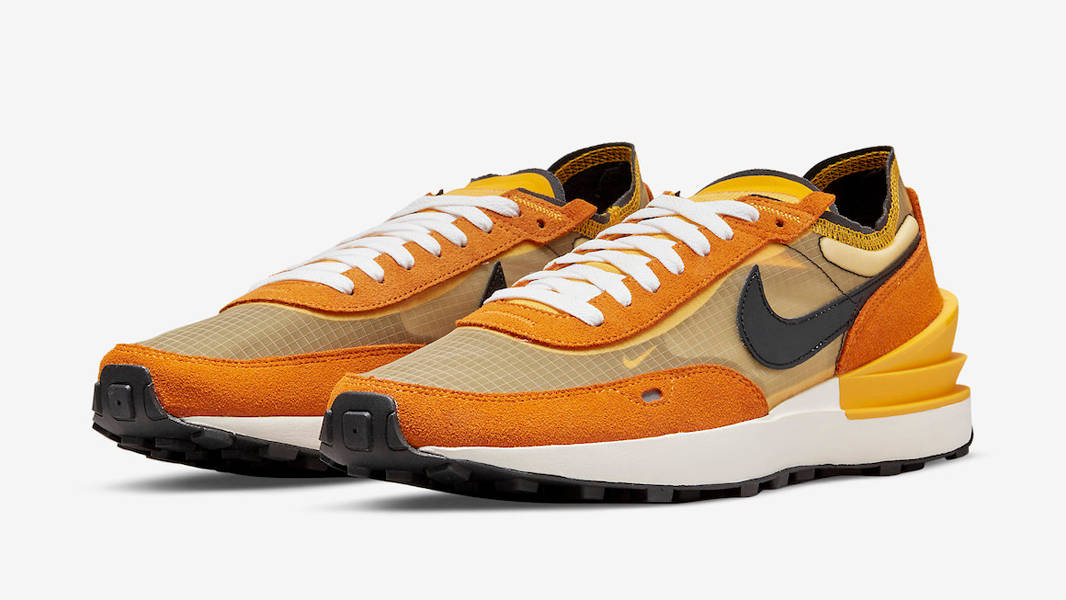 Nike Waffle One Orange Yellow Front