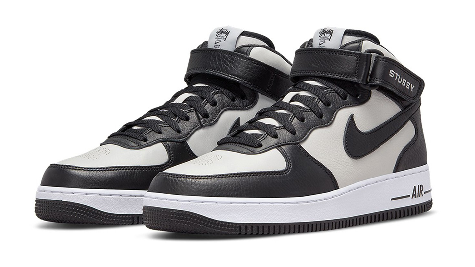 Stussy x Nike Air Force 1 Mid Black White