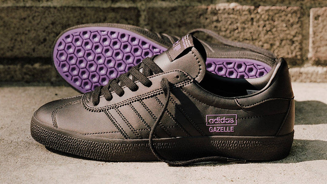 Paradigm x adidas Gazelle Black Purple Side