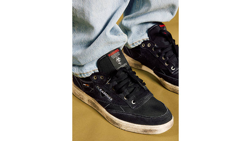 PLEASURES x Reebok Club C Black Top