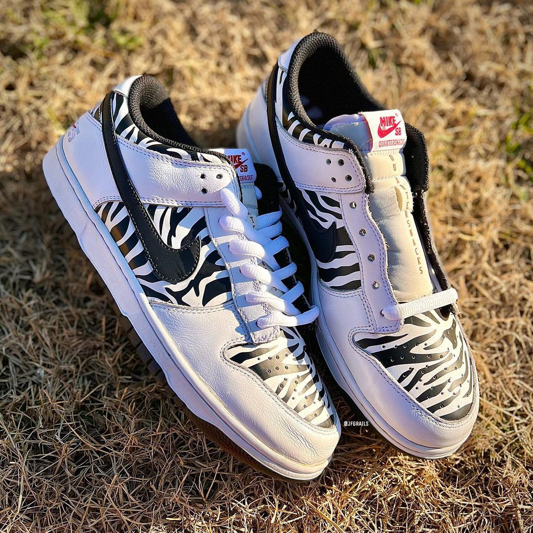 Quartersnacks x Nike SB Dunk Low Reverse Zebra