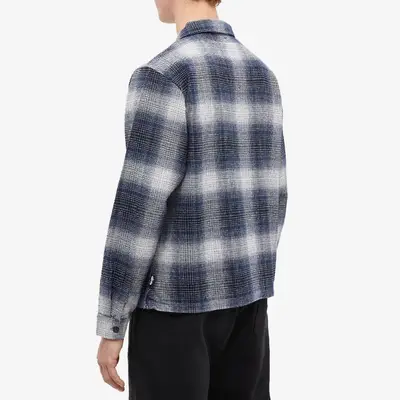 Stussy Jack shadow Plaid Zip Shirt | Where To Buy | 1110251-navy