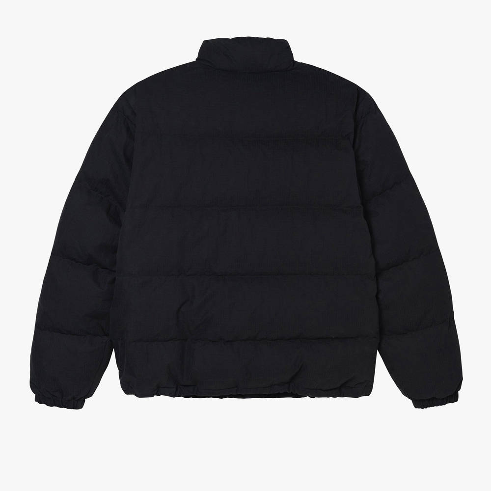 Stussy Ripstop Down Puffer Jacket - Black | The Sole Supplier