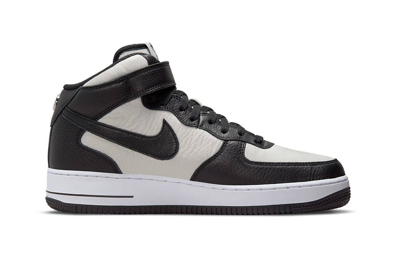 Stüssy x Nike Air Force 1 Mid Black White Official Images
