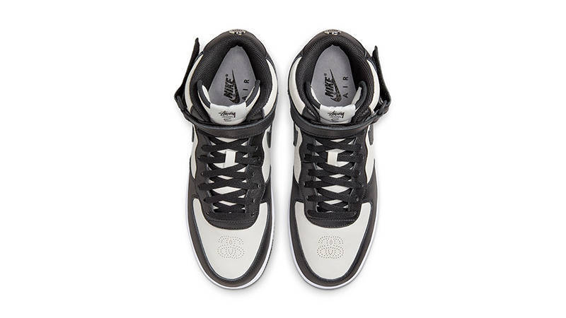 Stussy x Nike Air Force 1 Mid Black White Middle