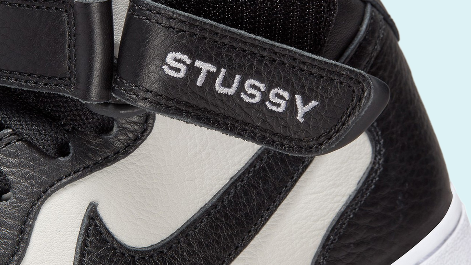 Stussy x Nike Air Force 1 Mid Black White