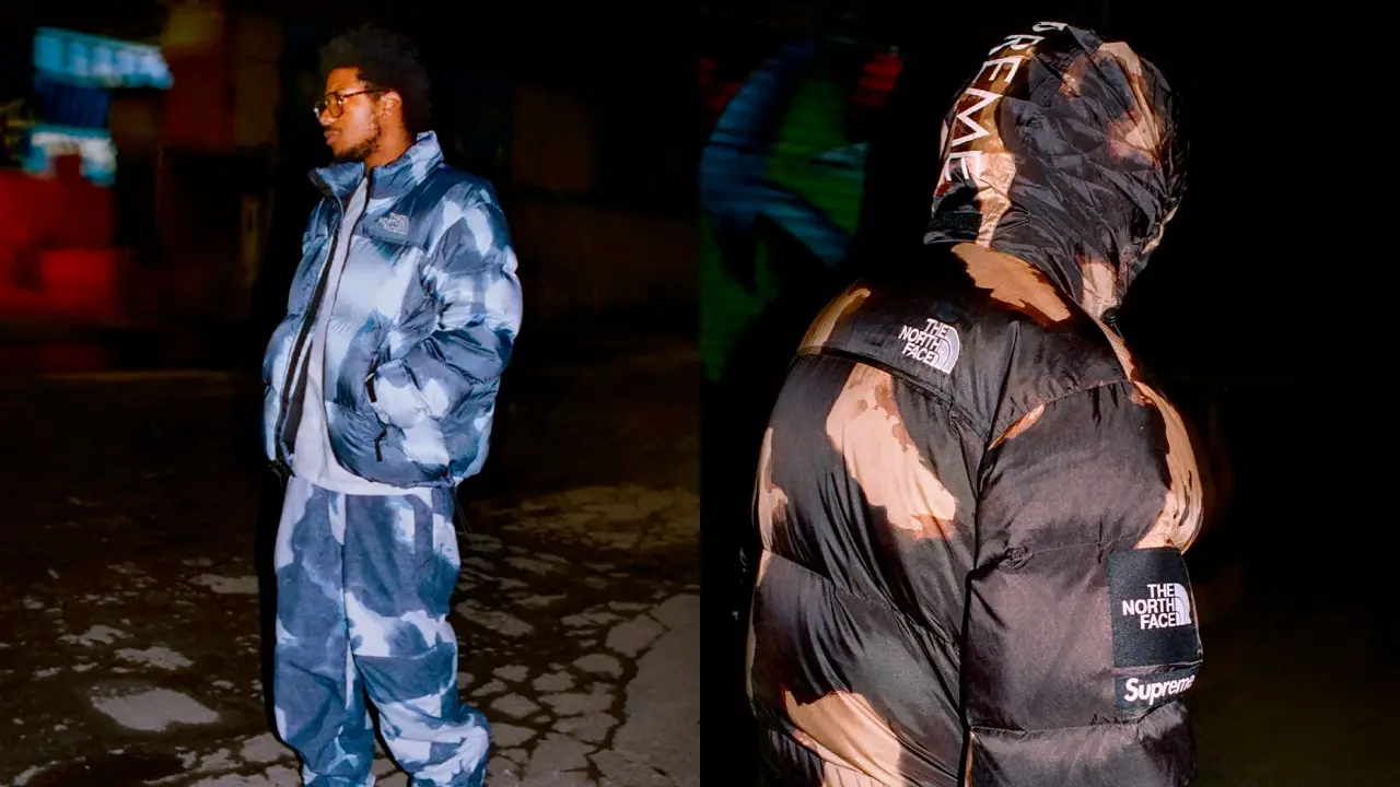 Supreme x The North Face Embrace Bleached Denim Looks for FW21