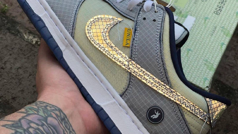 Union LA x Nike Dunk Low Green First Look In Hand