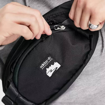adidas Adventure Logo Bum Bag Black Detail