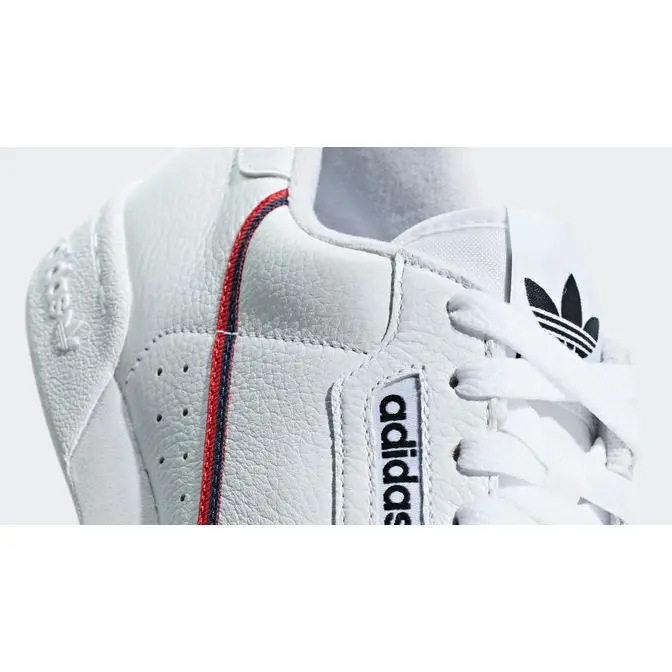 adidas Continental 80 White Scarlet Closeup