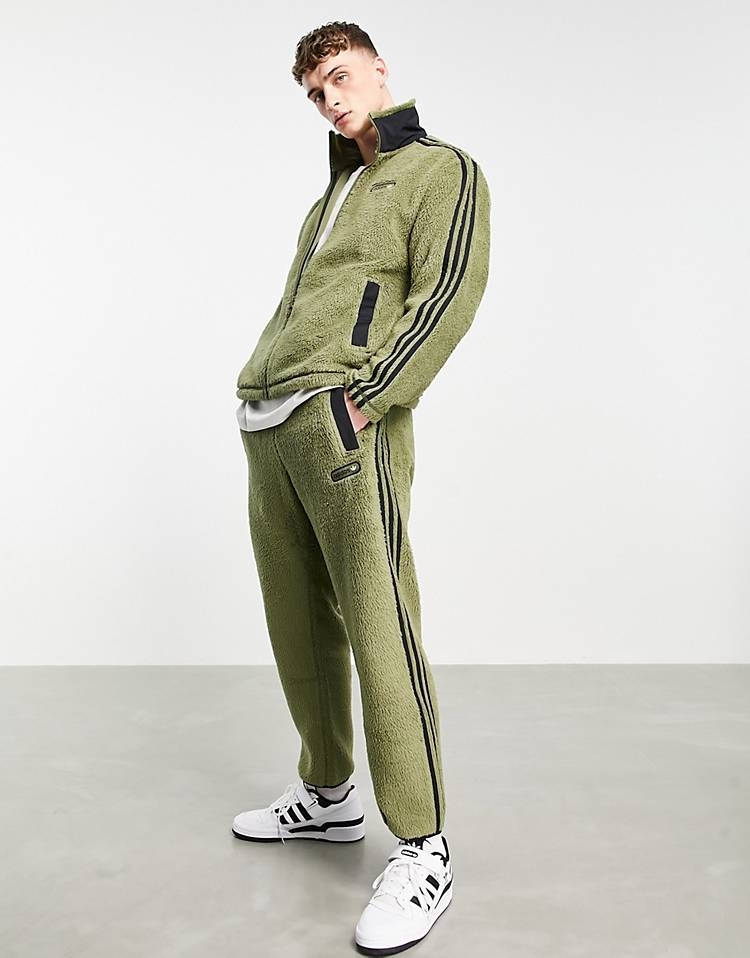 adidas SPRT Sherpa Track Top Khaki Full