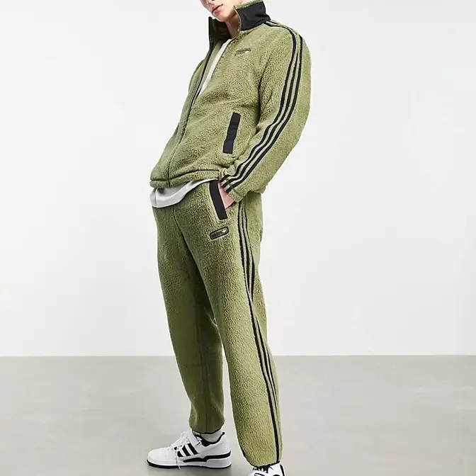 Khaki adidas cheap track top