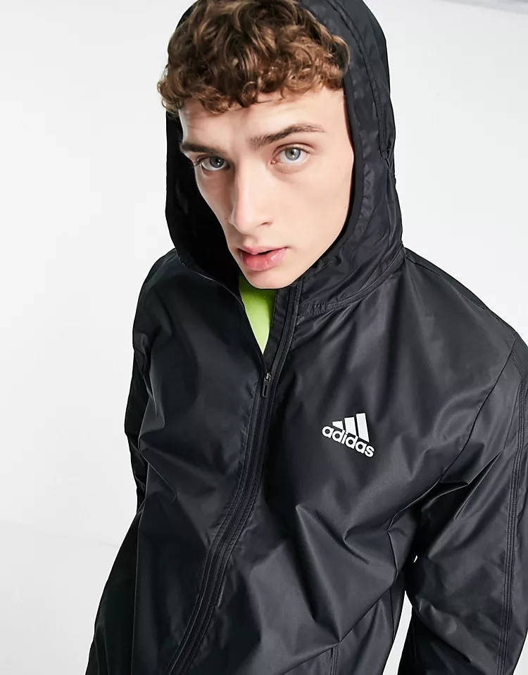 adidas Training Sportforia Zip Hooded Jacket Black Detail