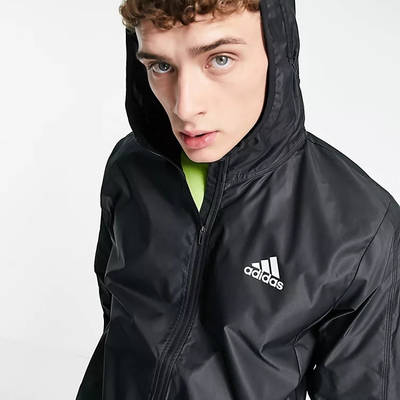 adidas Training Sportforia Zip Hooded Jacket Black Detail