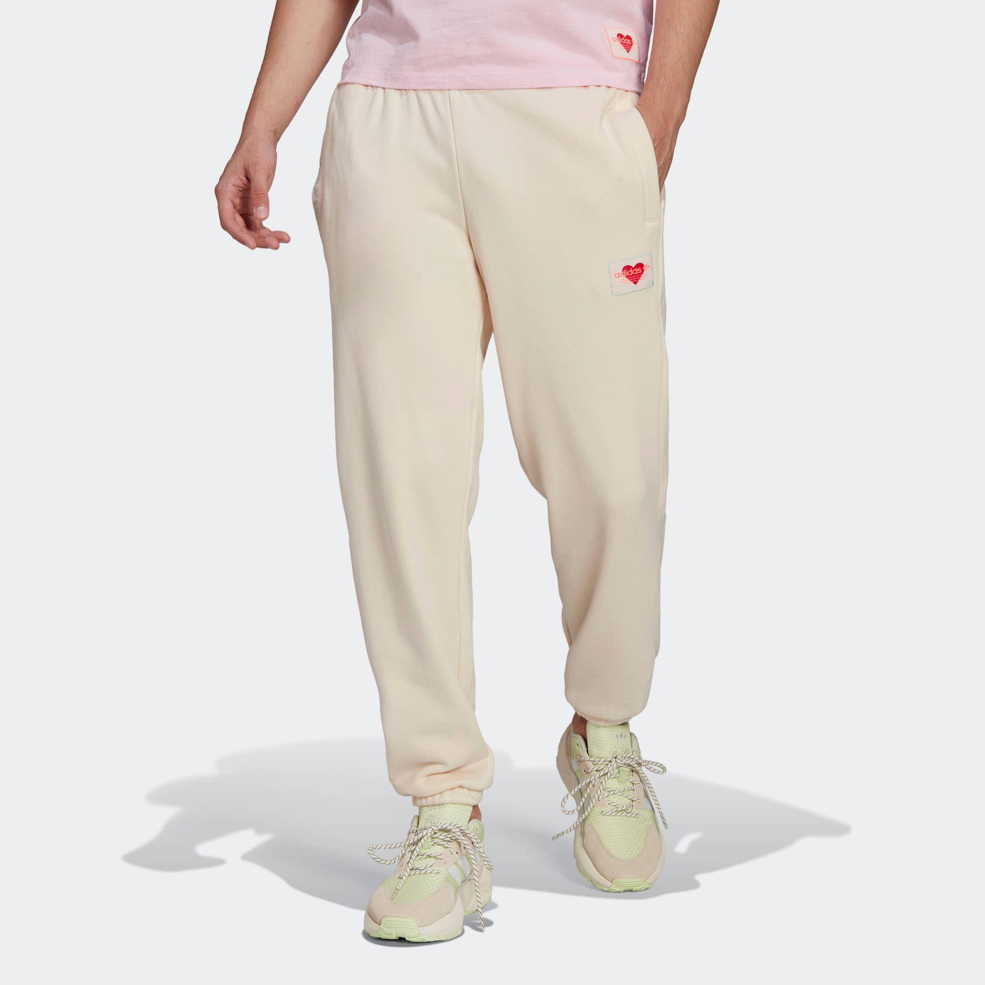 adidas white joggers womens