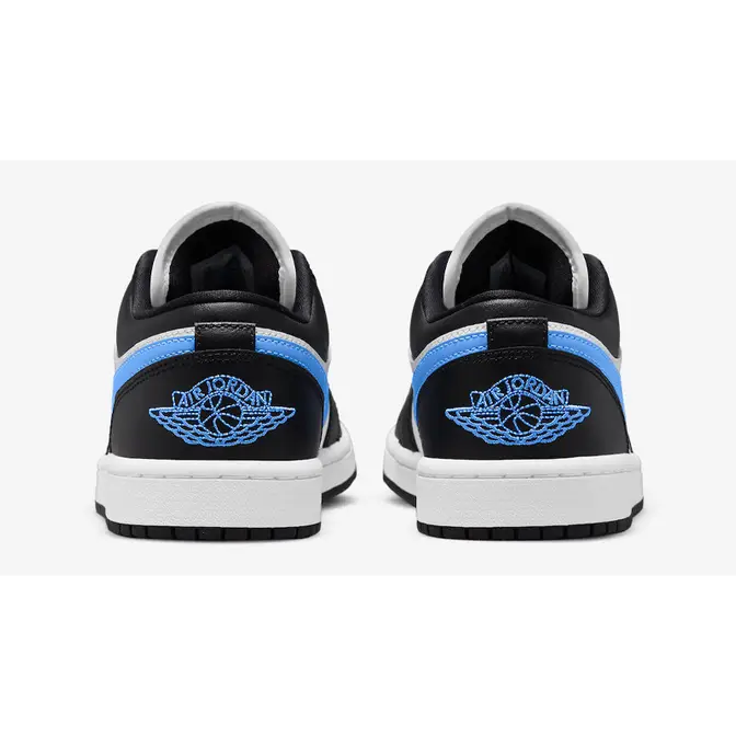 Black jordans best sale with blue sole