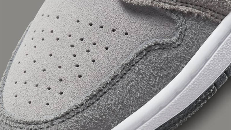 Air Jordan 1 Mid Fleece Grey Detail 2