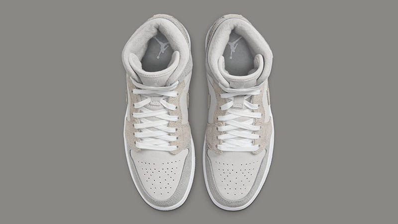 Air Jordan 1 Mid Fleece Grey Top