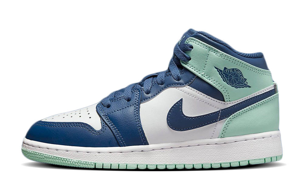 Air Jordan 1 Mid GS Blue Mint | Where To Buy | 554725-413 | The