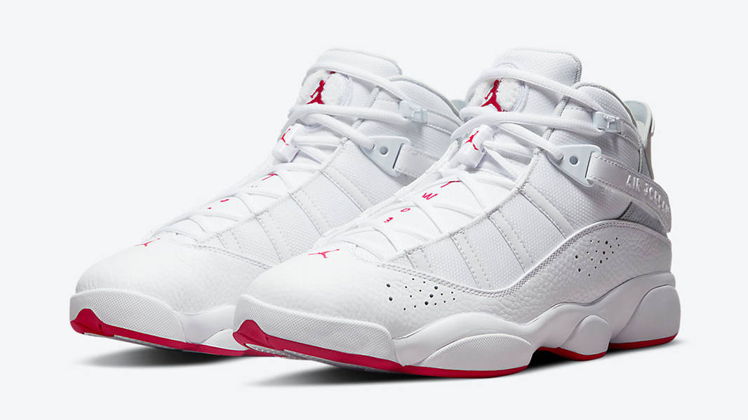 Jordan 6 rings red black 2024 and white