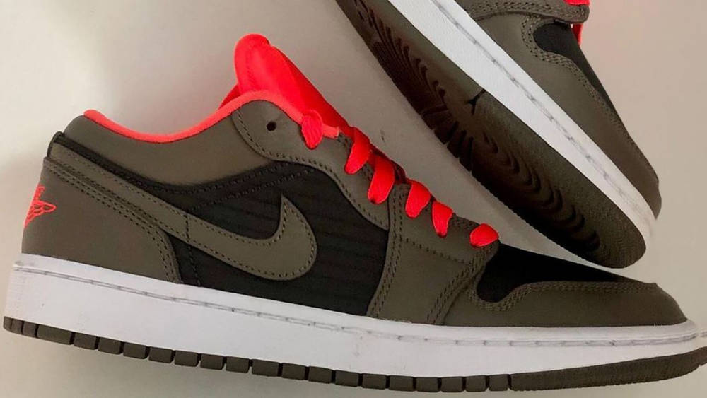 Image via pvasneakers aj1 low olive infrared