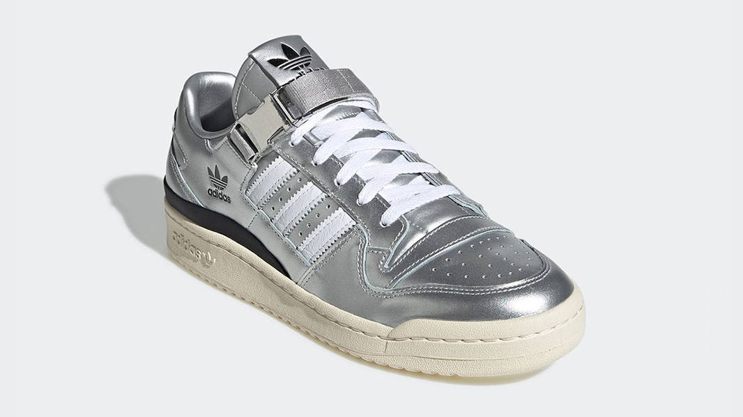 atmos x adidas Forum Low Metallic Silver