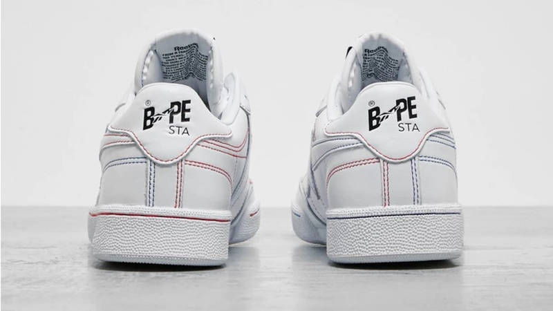 BAPE x Reebok Club C 85 White Q47367 Back