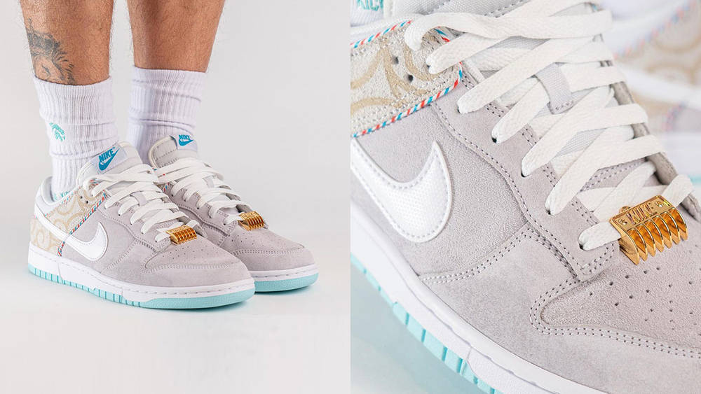 Image via yankeekicks Nike Dunk Low "Barber Shop"