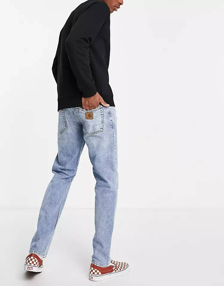 Carhartt WIP Klondike Regular Taper Jeans Light Blue Back