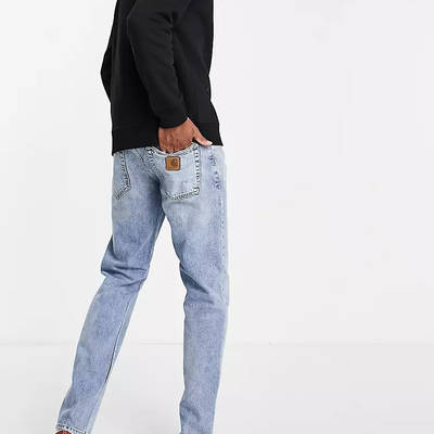 Carhartt WIP Klondike Regular Taper Jeans Light Blue Back