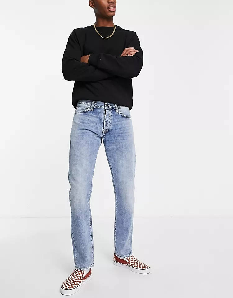 Carhartt WIP Klondike Regular Taper Jeans Light Blue Full