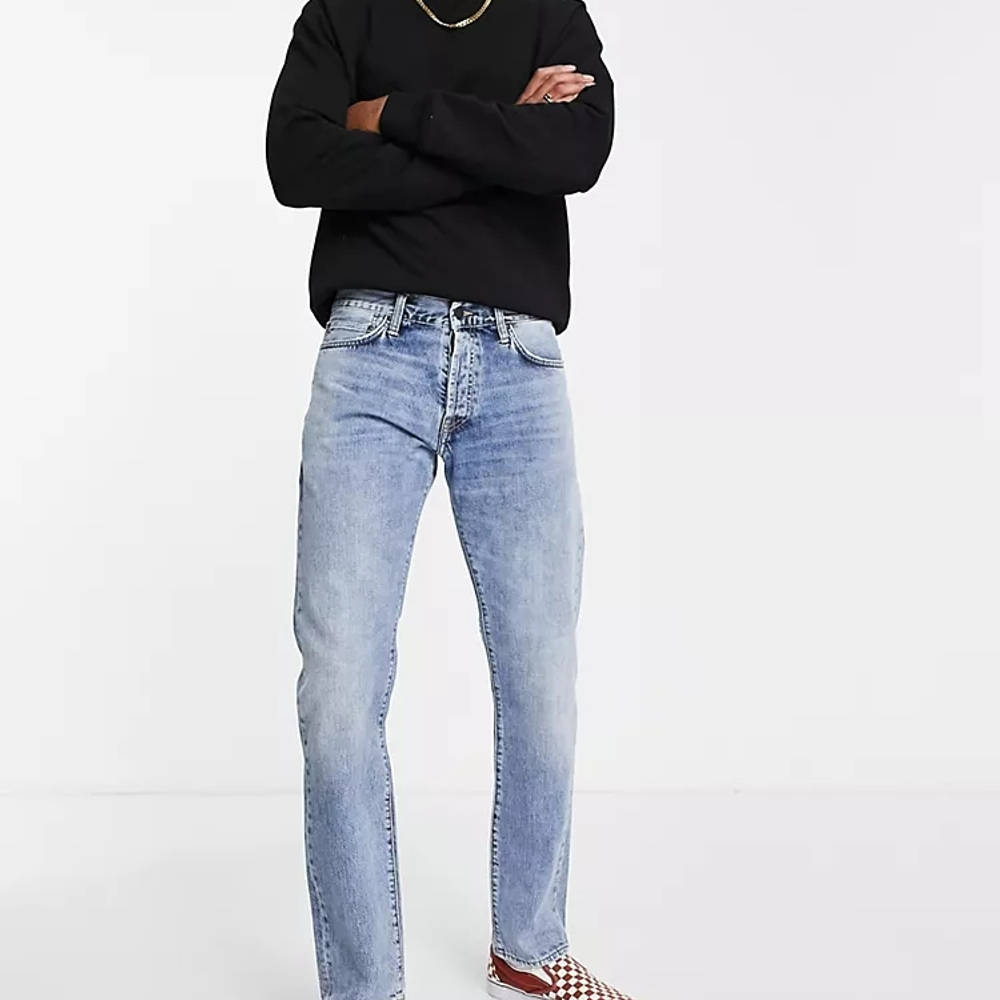 Carhartt WIP Klondike Regular Taper Jeans Light Blue Full