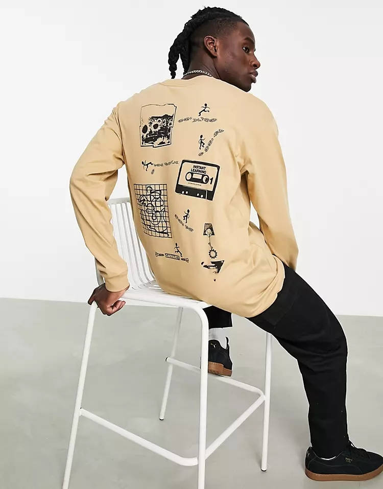 Carhartt WIP Scramble Long Sleeve Top Brown Back