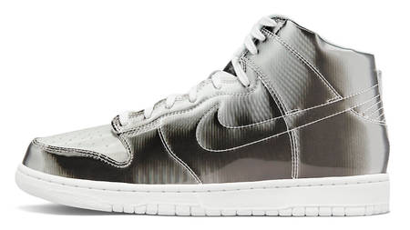 CLOT x Nike Dunk High Metallic Silver
