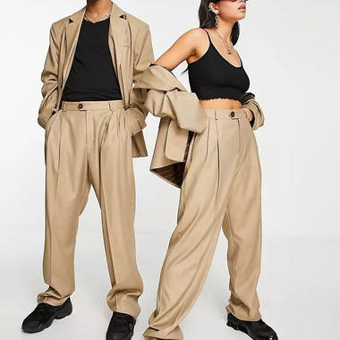 COLLUSION Balloon Leg Pleated Trousers