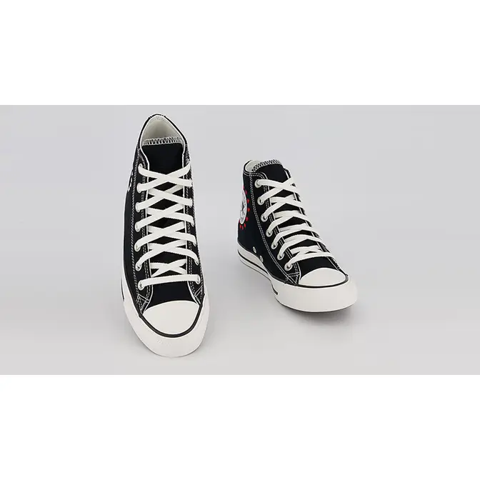 Donald Robertsons painted Converse style Crafted With Love High Black Front