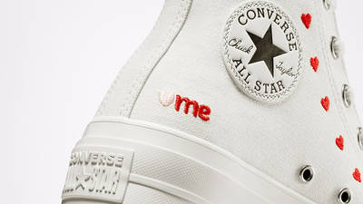 Converse Chuck Taylor Crafted With Love Lift High White A01599C Detail