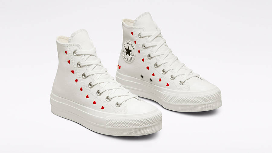 Converse Chuck Taylor Crafted With Love Lift High White A01599C Side